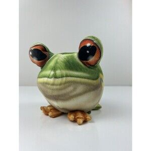 Fur Balls Plush Rainforest Tree Frog Round Ball Stuffed Animal Ball Soft Zoo Toy